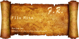 Filo Rita névjegykártya